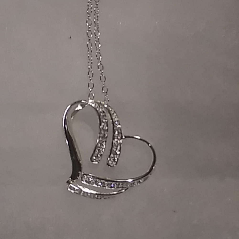 Swarovski Double Heart Pendant Chain